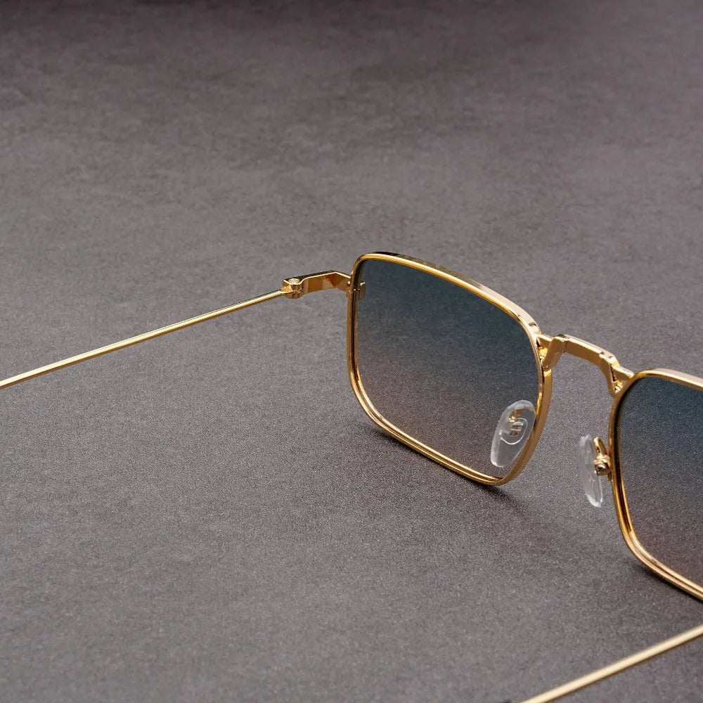 Retro Metal Rectangle Sunglasses
