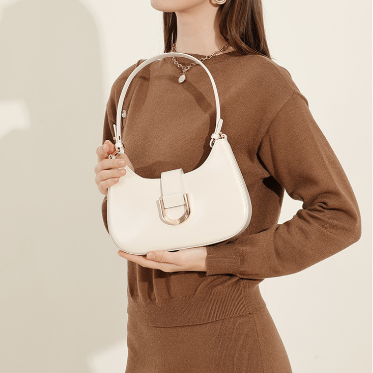 Leather Dumpling Crossbody Bag