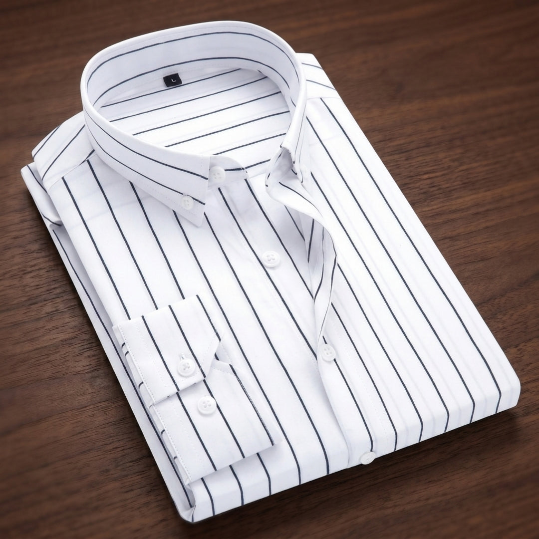 Striped Slim-Fit Long Shirt