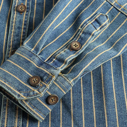 Retro Denim Cargo Shirt
