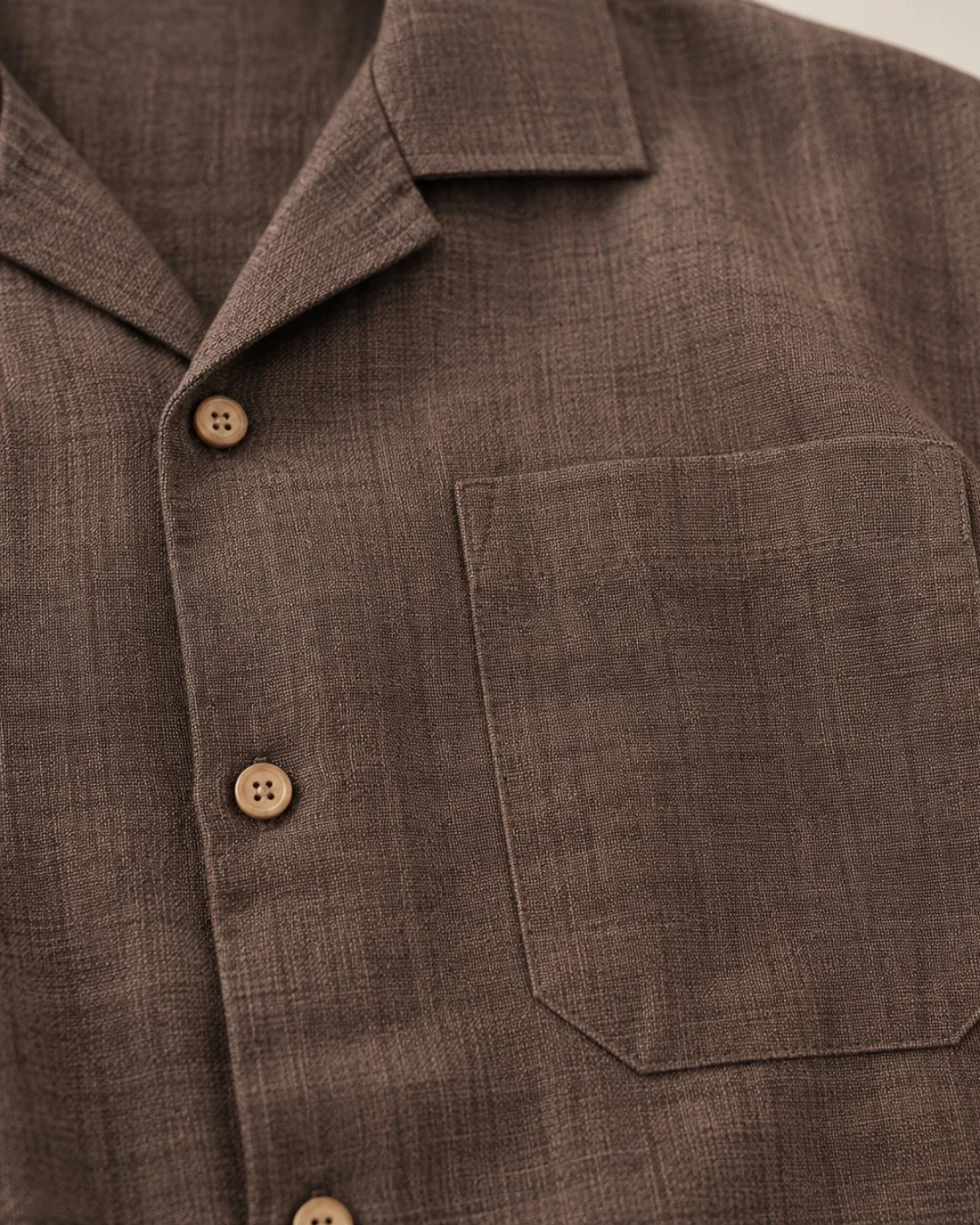 Linen Camp Collar Shirt