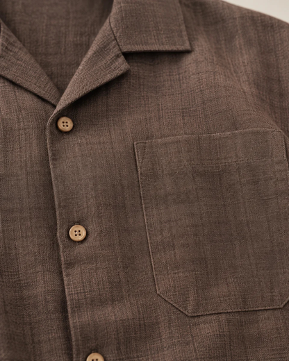 Linen Camp Collar Shirt