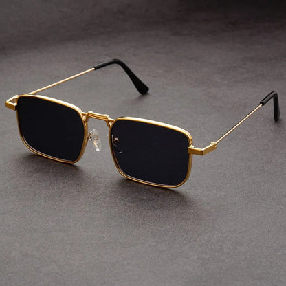 Retro Metal Rectangle Sunglasses