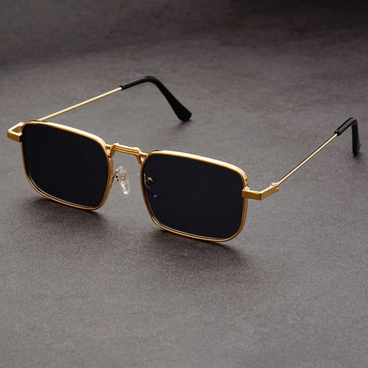 Retro Metal Rectangle Sunglasses