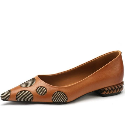 Retro Sheepskin Slingback Shoes