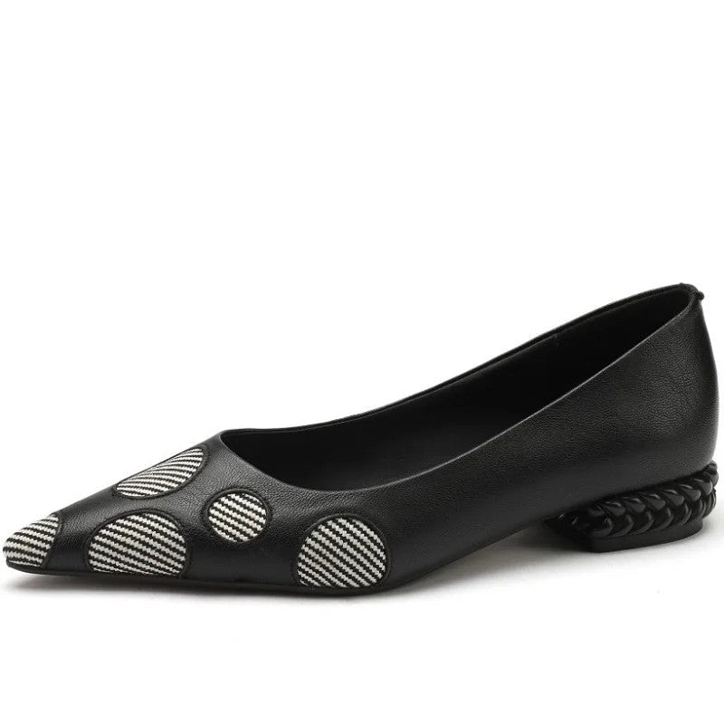 Retro Sheepskin Slingback Shoes