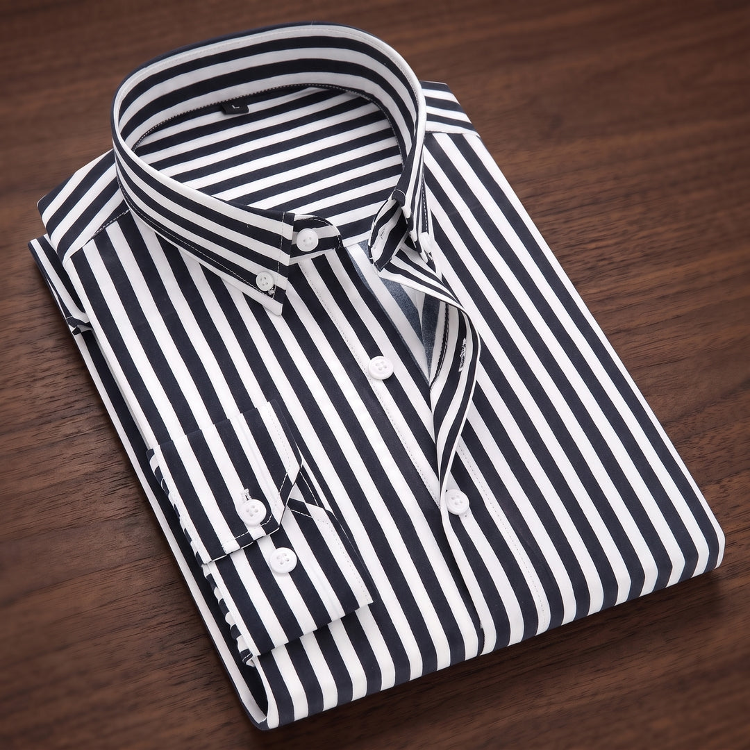 Striped Slim-Fit Long Shirt