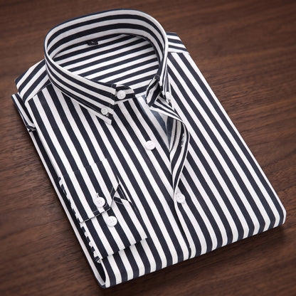 Striped Slim-Fit Long Shirt