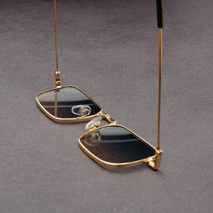 Retro Metal Rectangle Sunglasses
