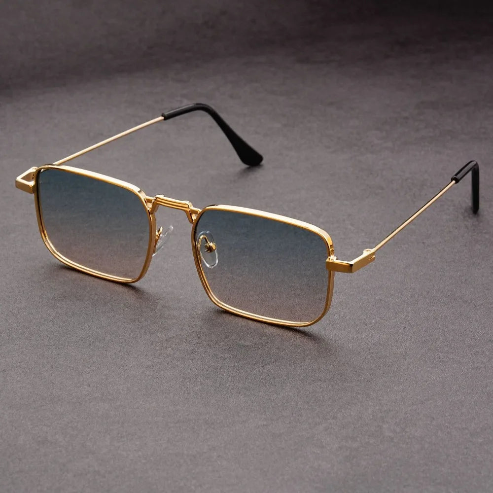 Retro Metal Rectangle Sunglasses
