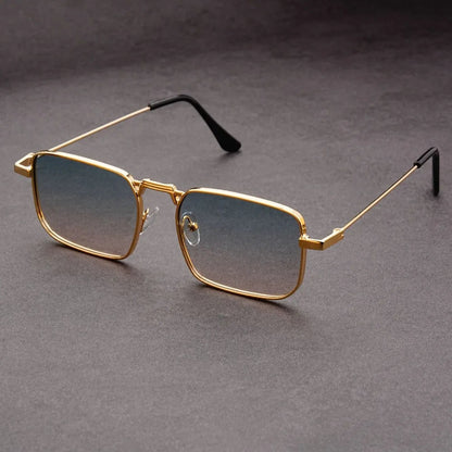 Retro Metal Rectangle Sunglasses