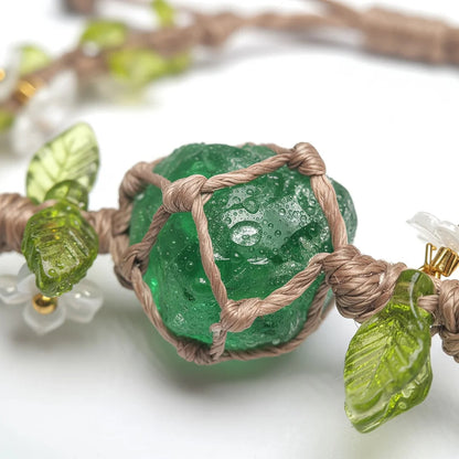 Woven Pebble Charm Bracelet