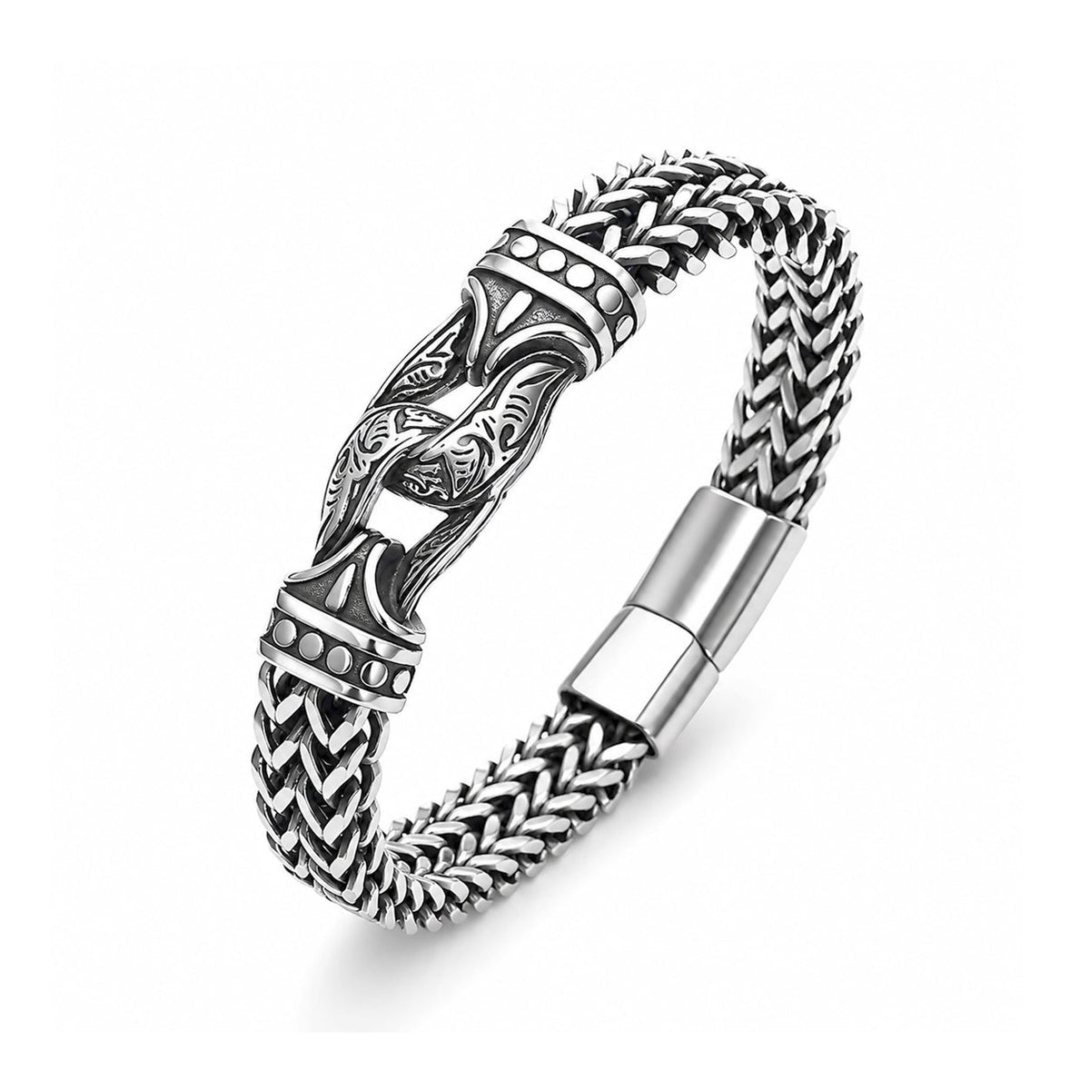 Mesh Figaro Chain Bracelet