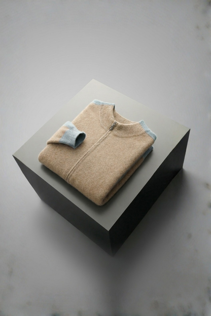 Merino Wool Zip Cardigan
