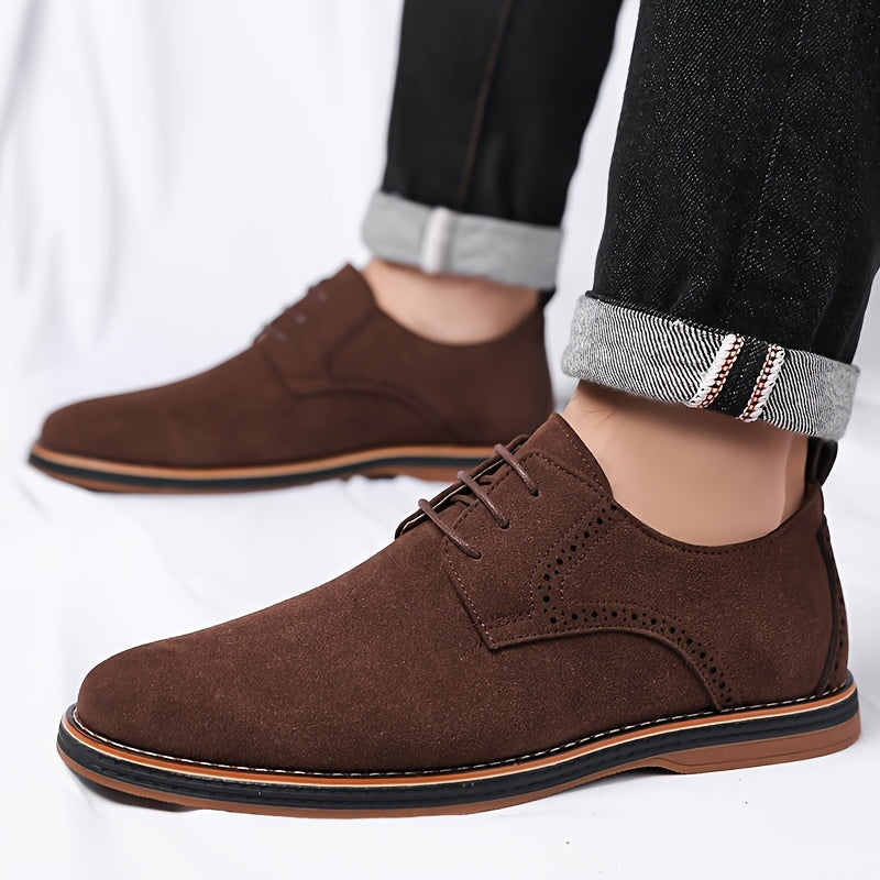 Suede Brogue Leather Shoes