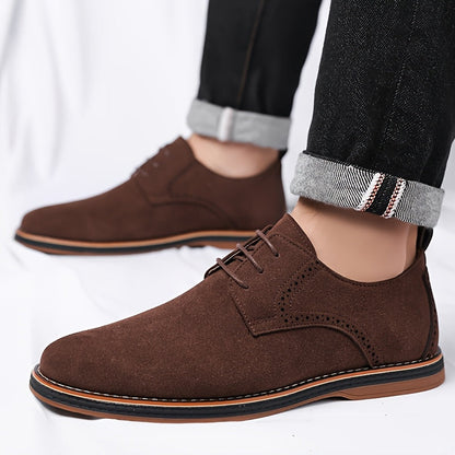 Suede Brogue Leather Shoes
