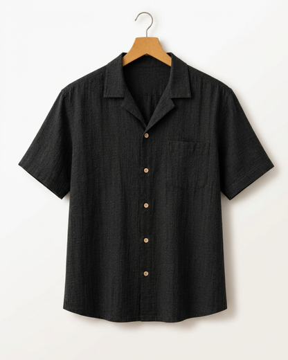 Linen Camp Collar Shirt