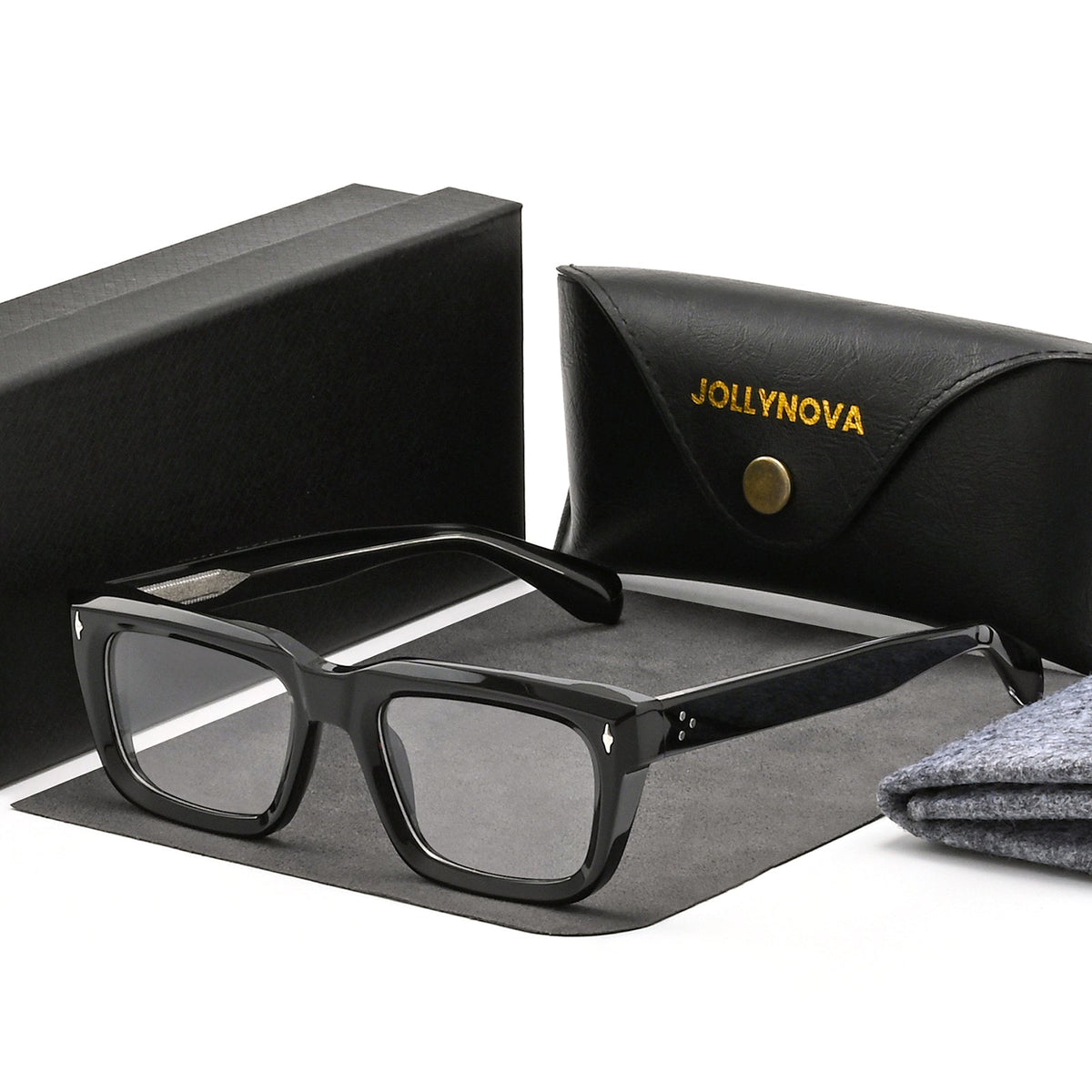 Thick Rectangular Acetate Eyeglasses