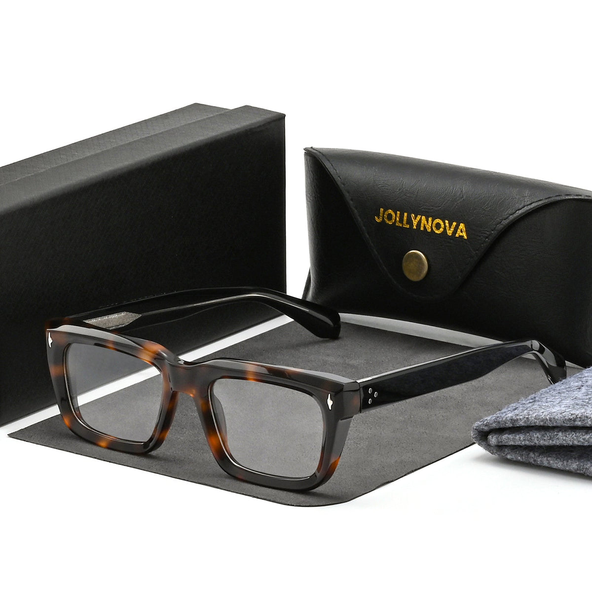 Thick Rectangular Acetate Eyeglasses