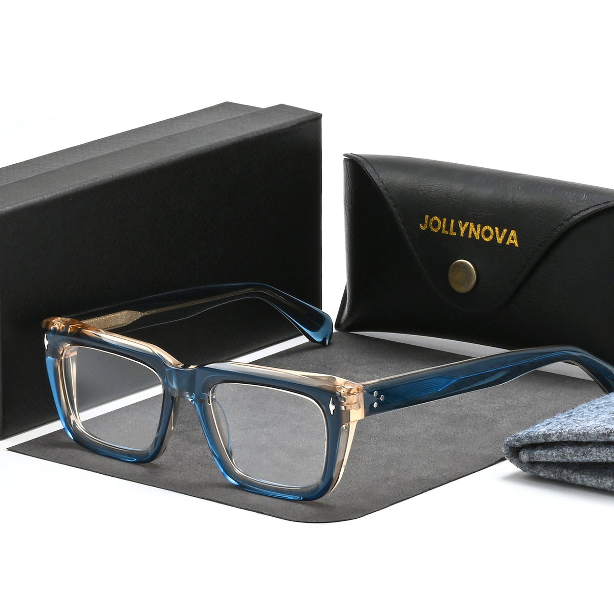 Thick Rectangular Acetate Eyeglasses