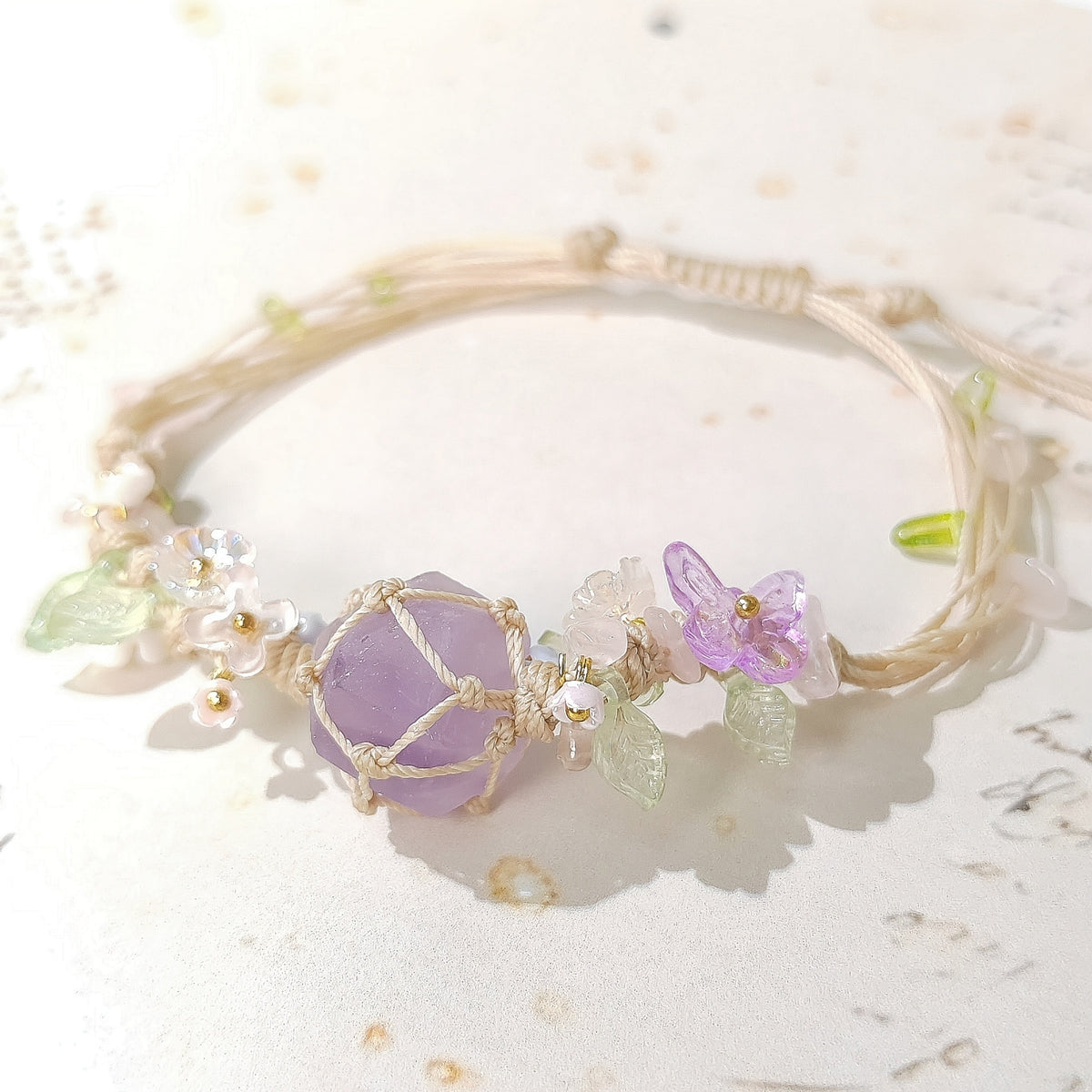 Woven Pebble Charm Bracelet