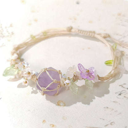 Woven Pebble Charm Bracelet