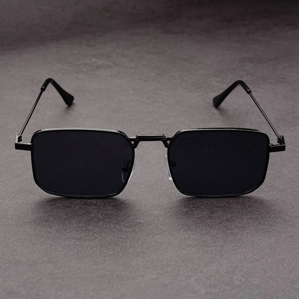 Retro Metal Rectangle Sunglasses