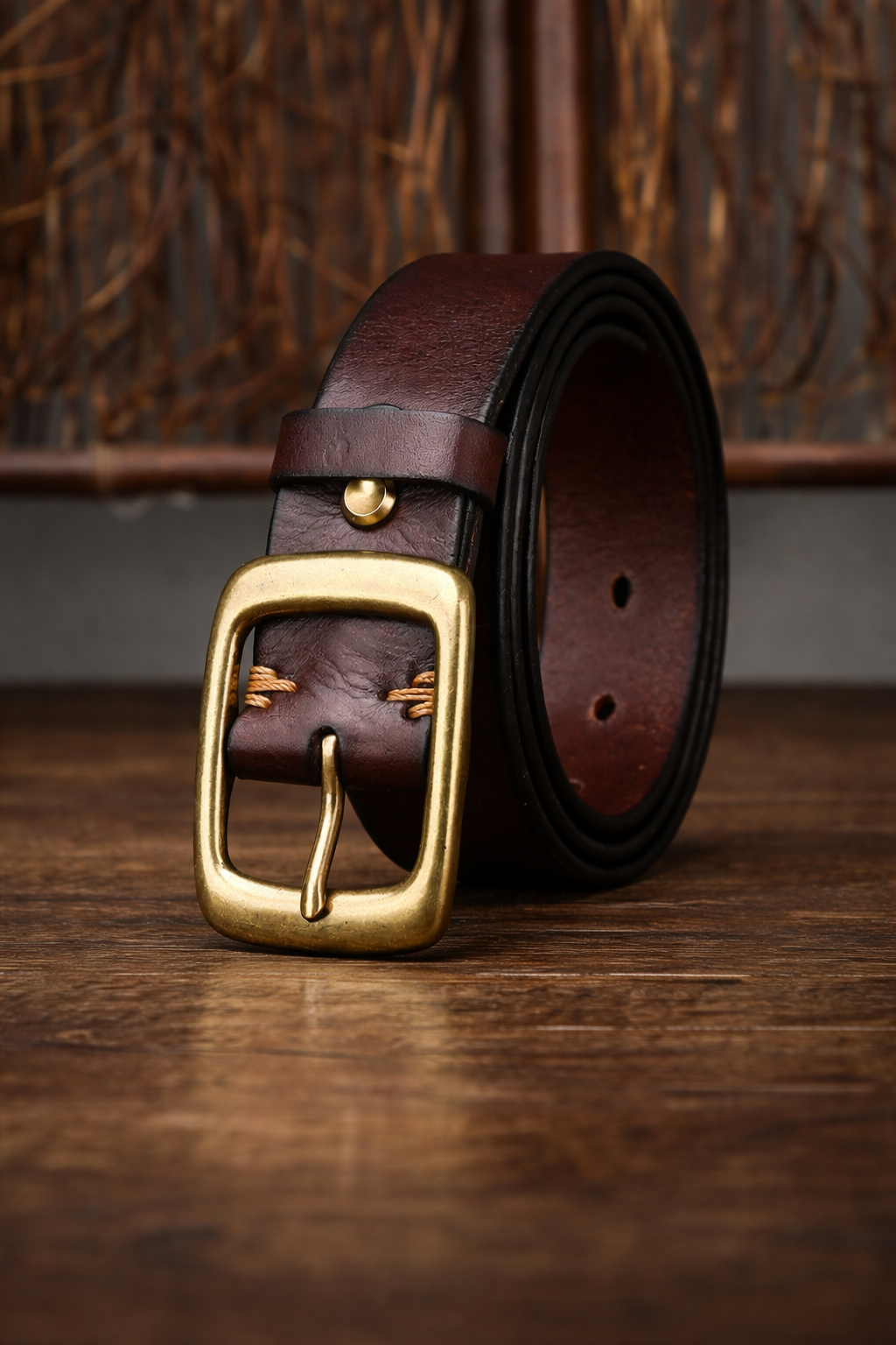 Retro Cowskin Leather Belt