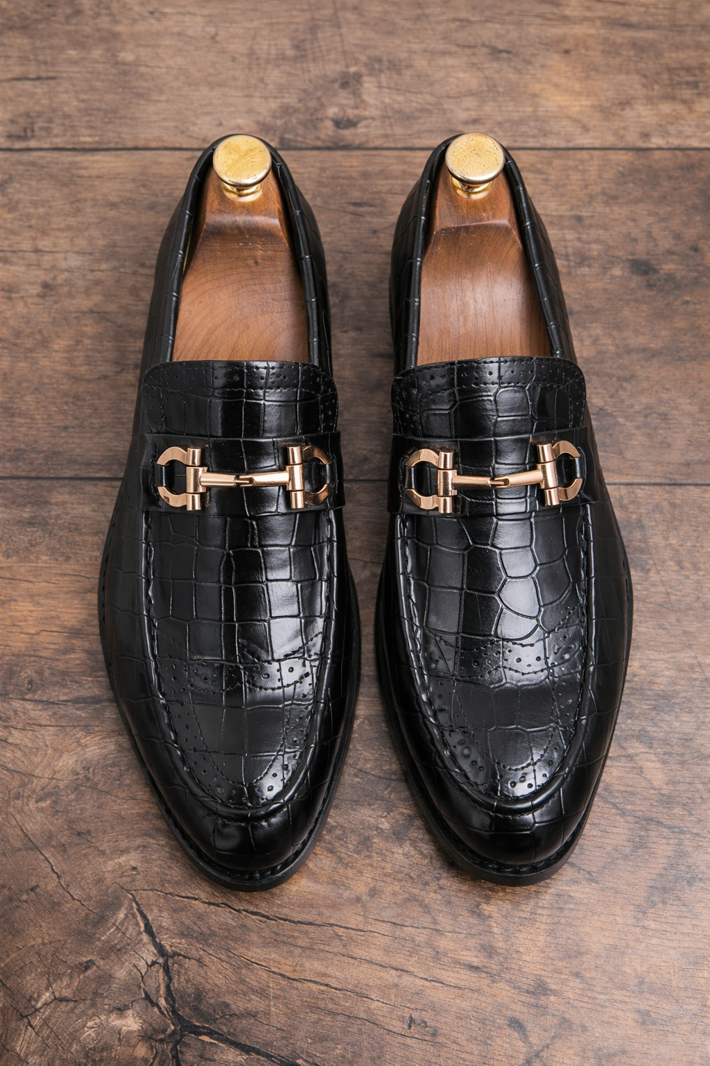 Metal Buckle Loafers