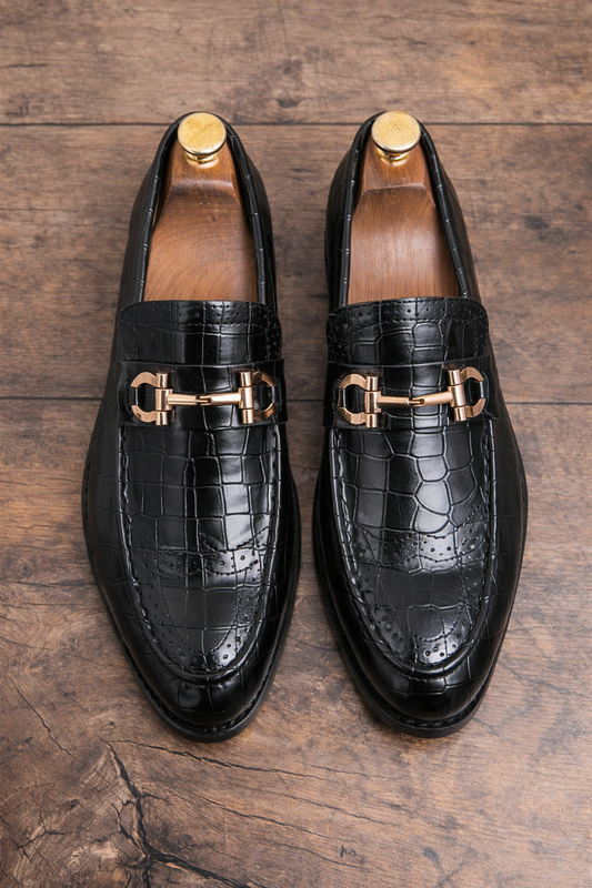 Metal Buckle Loafers