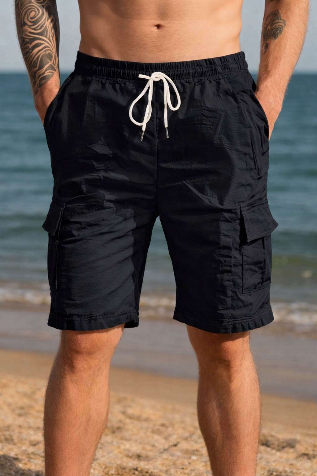 Linen Cargo Shorts