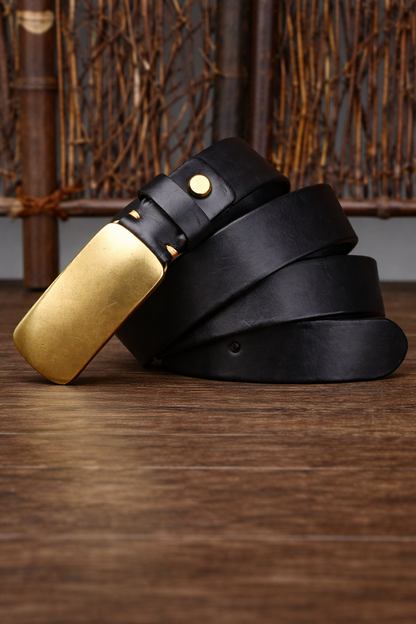 Belt with Brass Buckle