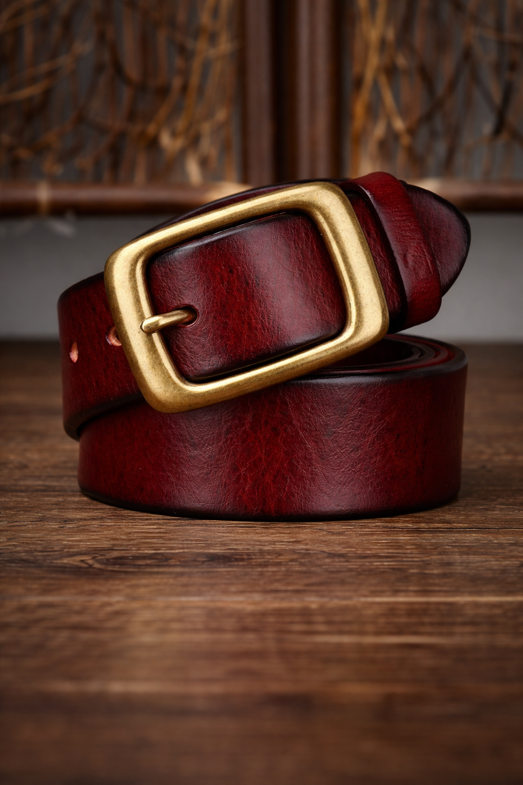 Retro Cowskin Leather Belt