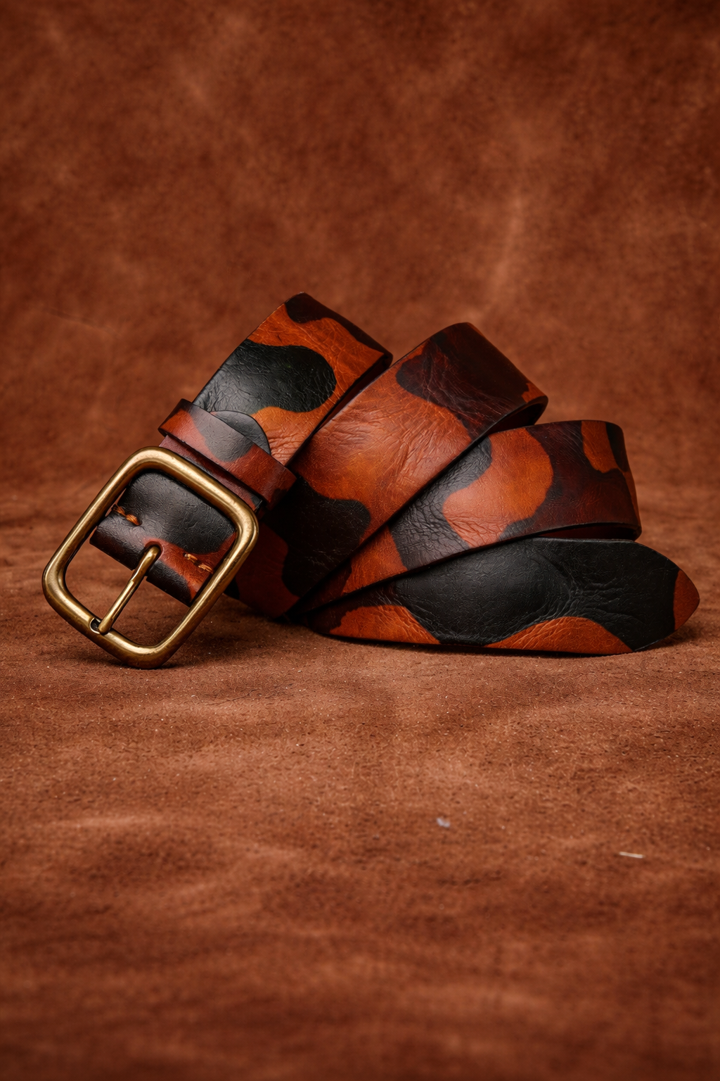 Camouflage Leather Men's Belt