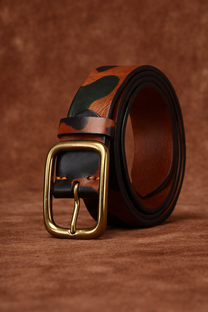 Camouflage Leather Men's Belt