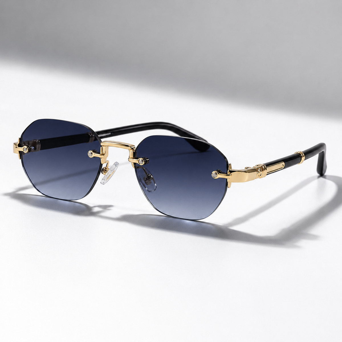 Square Rimless Punk Sunglasses
