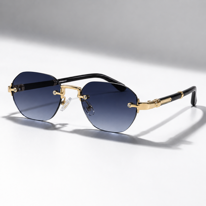 Square Rimless Punk Sunglasses