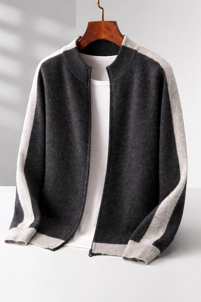 Merino Wool Zip Cardigan