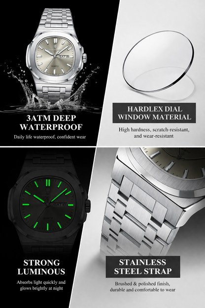 Poedagar Luxury Square Watch