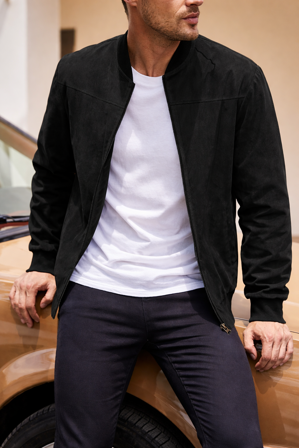 Suede Zipper Jacket