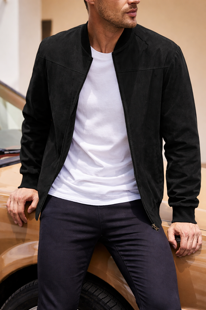 Suede Zipper Jacket