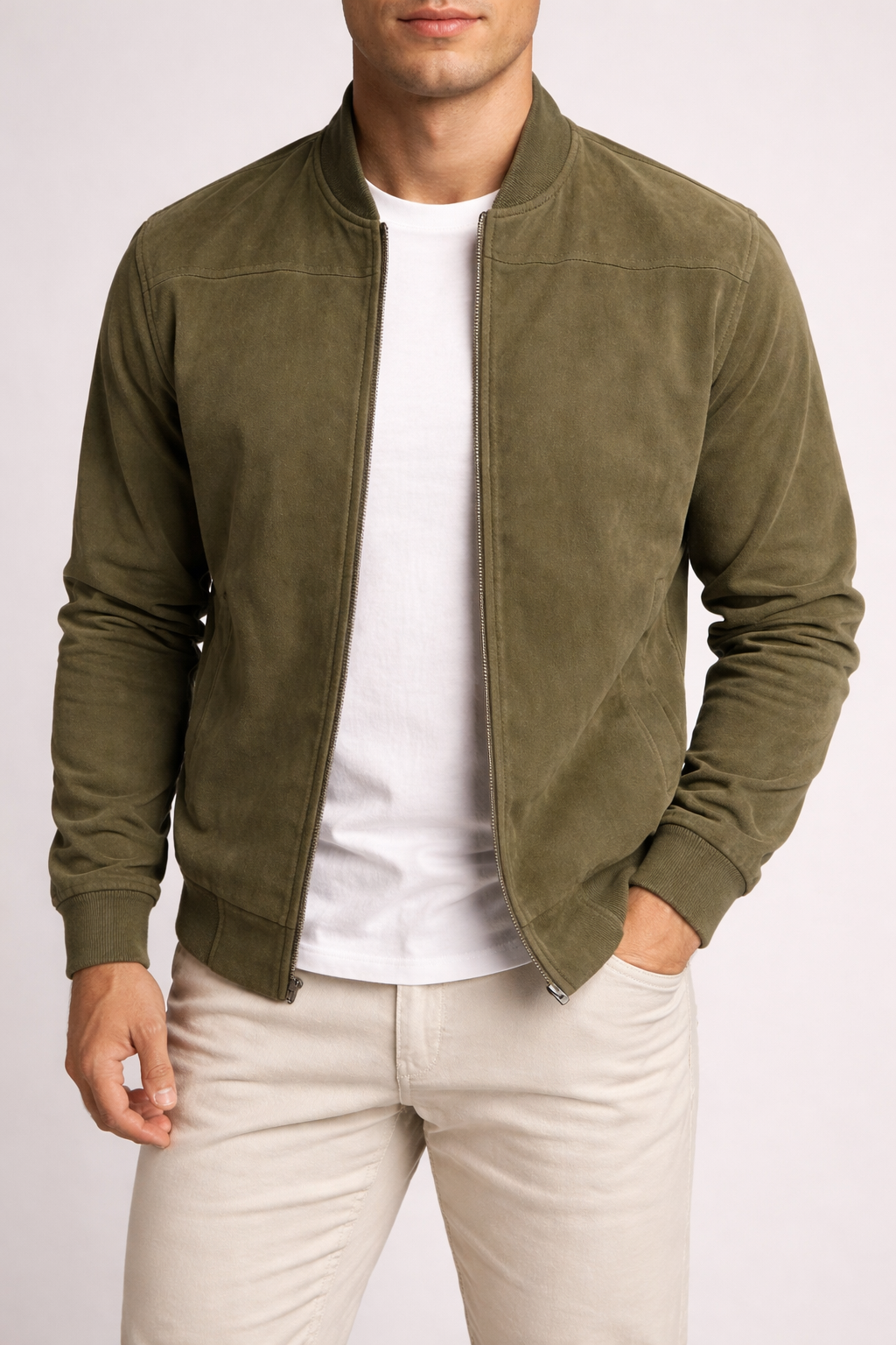 Suede Zipper Jacket