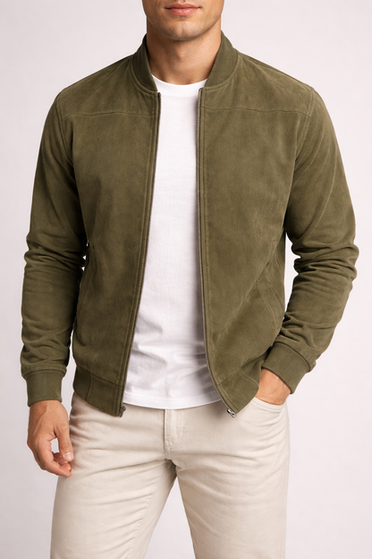 Suede Zipper Jacket