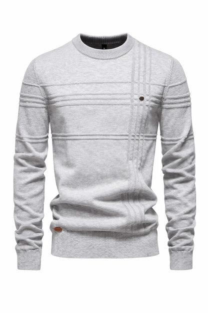 Striped Cotton Crewneck Sweater