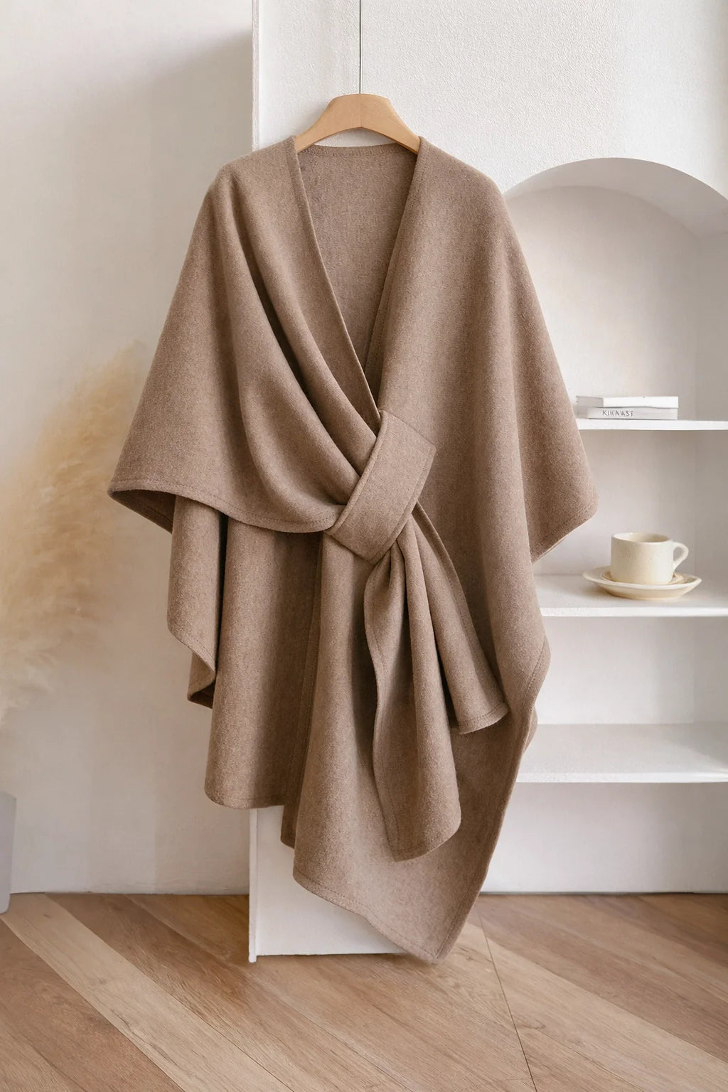 Elegant Knit Shawl Cape