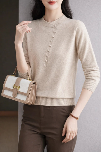 Classic Stand Collar Knit