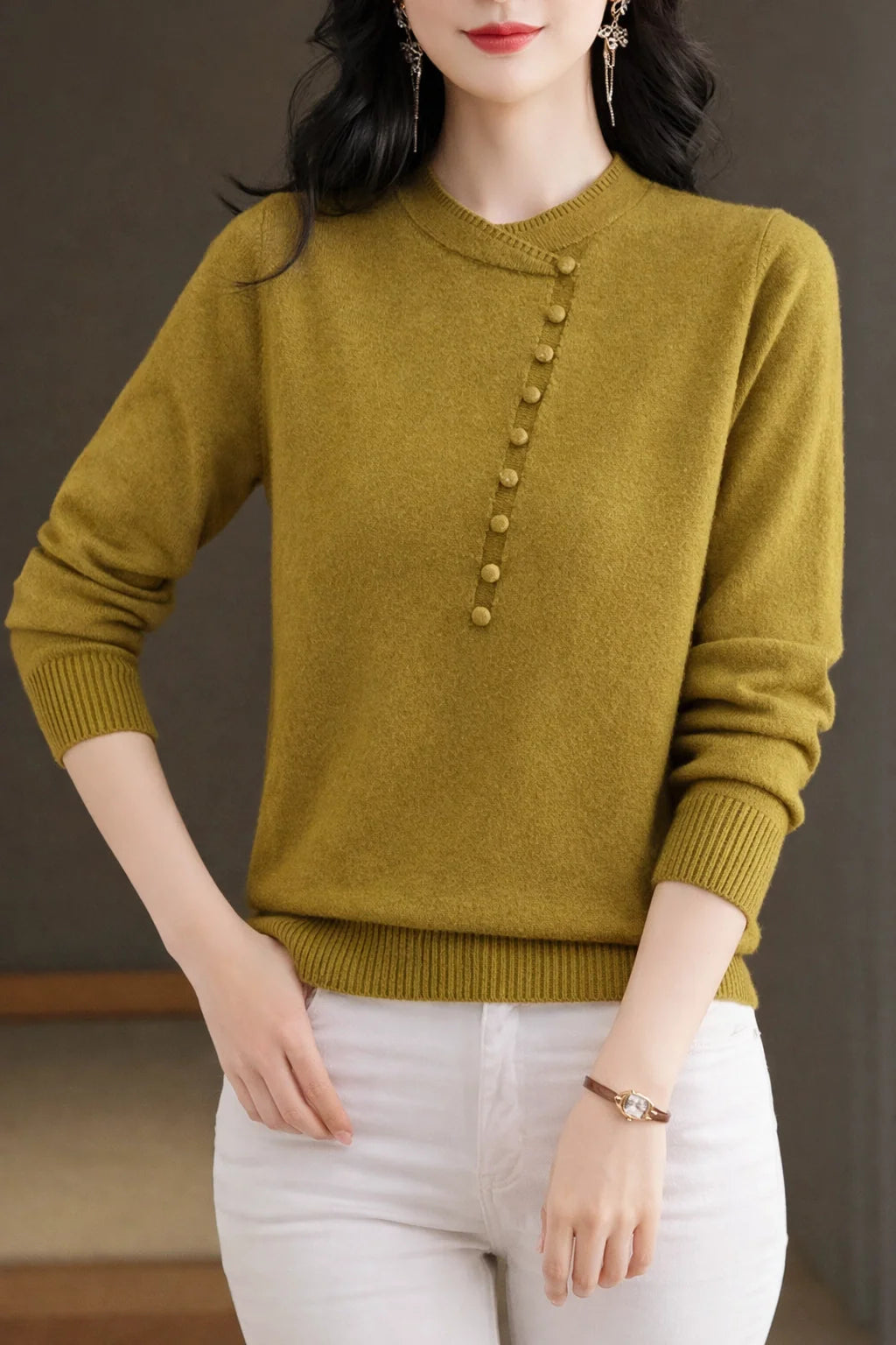 Classic Stand Collar Knit