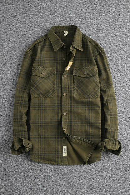 Hudson Washed Plaid Overshirt