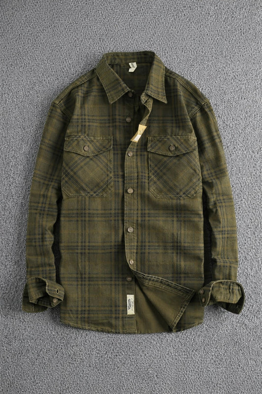 Hudson Washed Plaid Overshirt