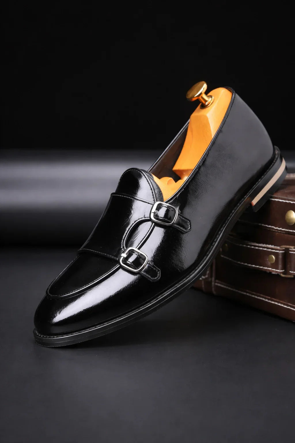Double Monk Loafer Shoes